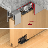 SDS SLIDO D-Line 11 C medinėms/stiklo durims su švelniu uždarymu viena kryptimi