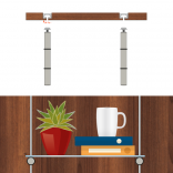 Laikilis lentynos Pin Shelf